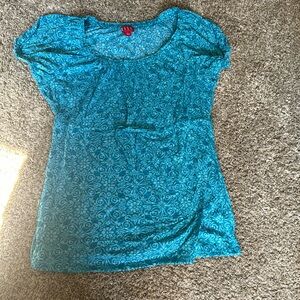 Teal/turquoise short sleeve shirt Elle